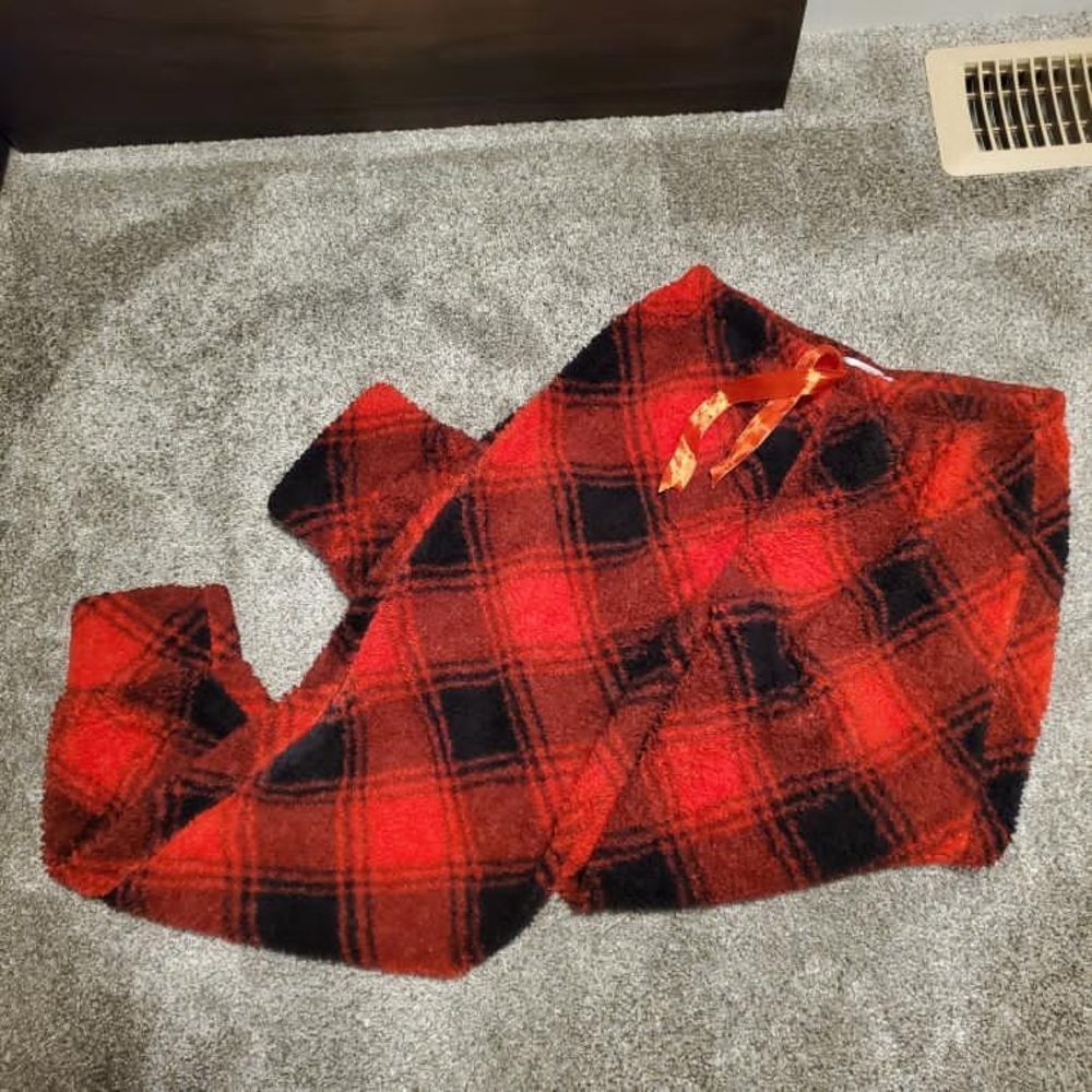 Cozy Red Plaid Women's Pants